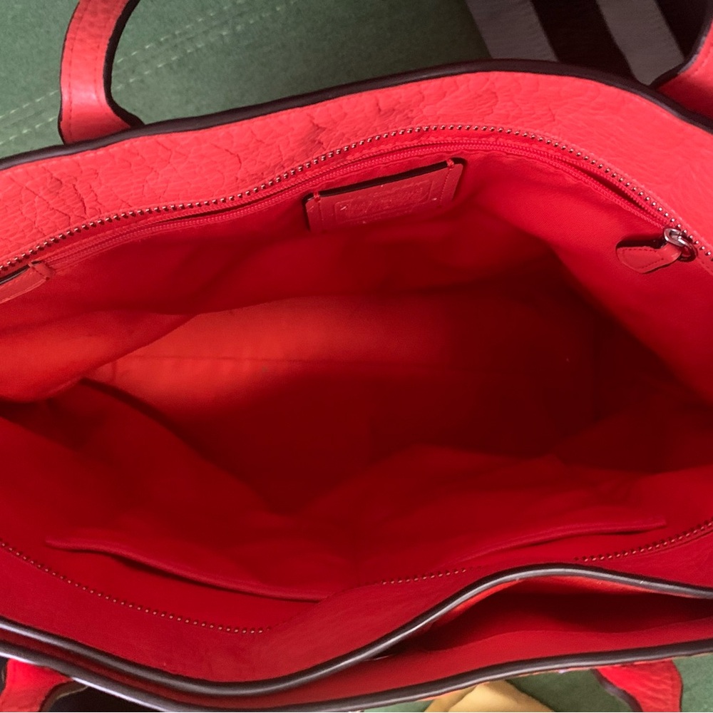 Coach Coral Pebbled Leather Turn Lock Town Tote D1792-F12184 - Picture 7 of 13